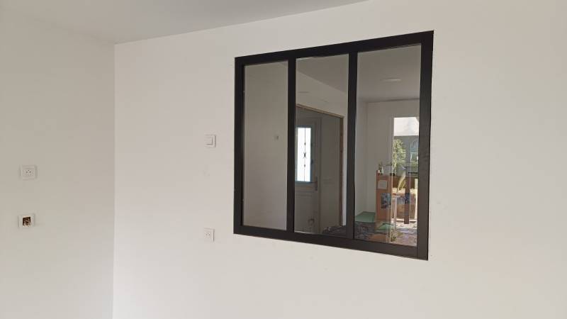 Ouverture de mur pour la création d'une verrière,  à Criqueboeuf-en-Caux