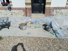 Maçon carreleur pour la pose de carrelage extérieure sur une terrasse à Fécamp 76