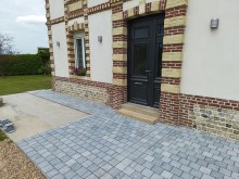 Maçon carreleur pour la pose de carrelage extérieure sur une terrasse à Fécamp 76