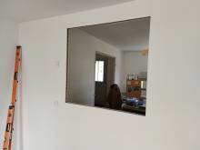 Ouverture de mur pour la création d'une verrière,  à Criqueboeuf-en-Caux