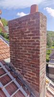 Société pour le rejointoiement d'une souche de cheminée en briques à Fécamp 76