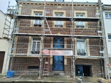 Rejointoiement d'une ancienne façade en brique sur le secteur d'Yport 76